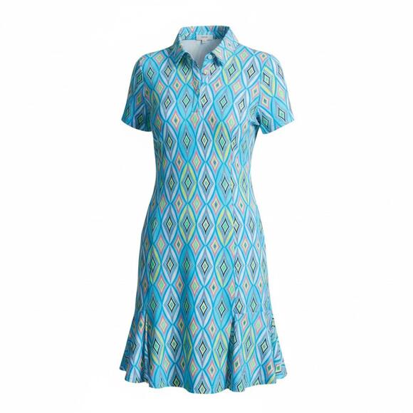 Ibkul Romina Print Short Sleeve Godet Dress - Size Large - NWT (New) - Picture 3 of 4